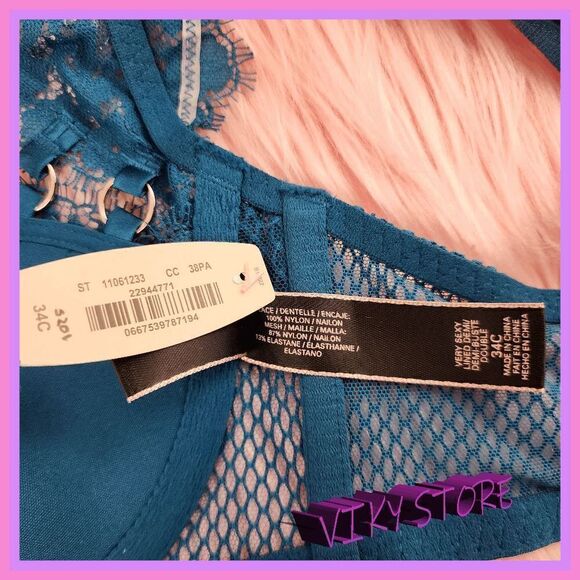NWT Victoria's Secret Very Sexy Sapphire Crystal Bra 34C: Glamour Unleashed NWT - Picture 6 of 7